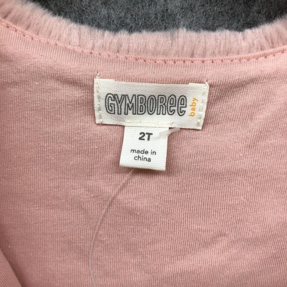 NWT Gymboree‎ Girls 2T Pink Fuzzy Plush Sweater Vest Jacket One Button Toddler